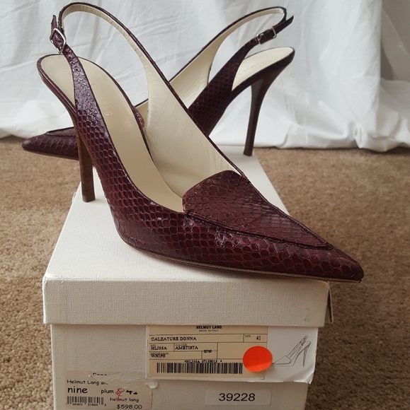 Helmut Lang plum heels size 41(11) - Picture 2 of 7